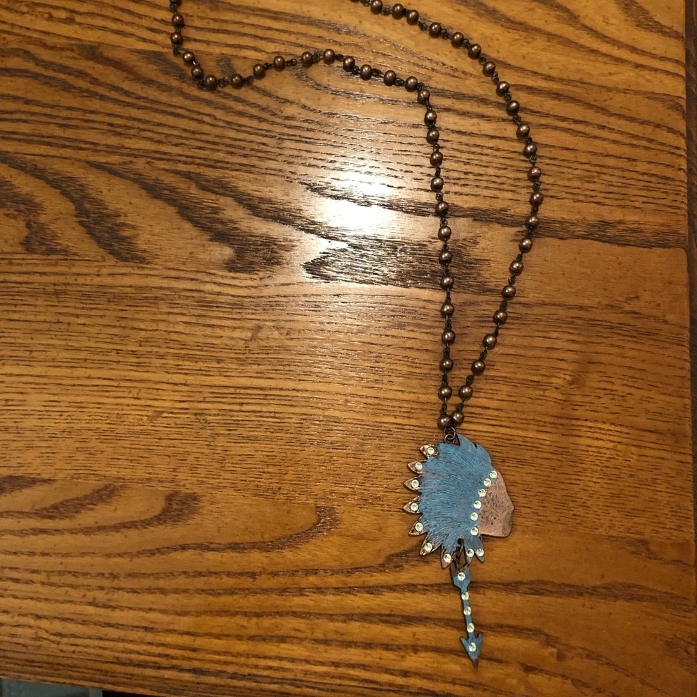 Copper Indian Head Necklace